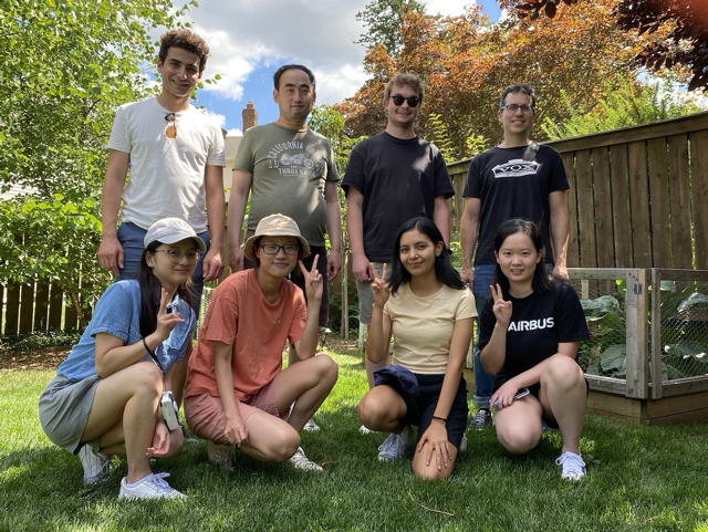 Summer 2023: (Top): Faisal, Zheng, Rene, Josh (Bottom): Christabel, Tianyi, Mara, Vicky